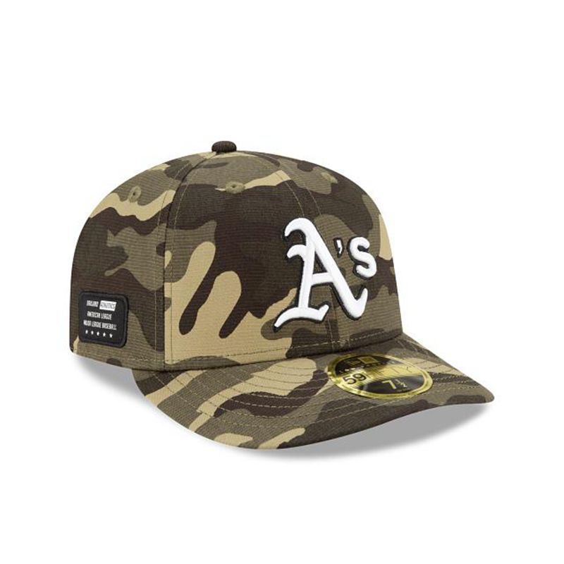 MLB Oakland Athletics Armed Forces Weekend Low Profile 59Fifty Fitted (CUY4888) - Green New Era Caps